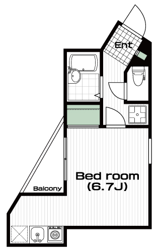 大塚・帝京大学駅の賃貸 61,000円 間取り図