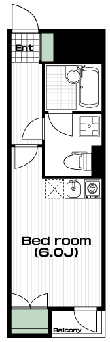三鷹駅の賃貸 78,000円 間取り図