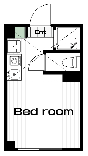 曙橋駅の賃貸 73,000円 間取り図