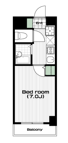富士見台駅の賃貸 78,000円 間取り図