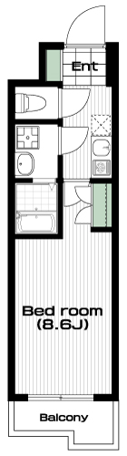 中野駅の賃貸 77,000円 間取り図