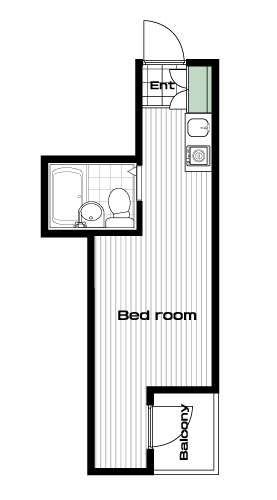 町屋駅の賃貸 47,500円 間取り図