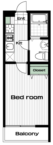 日吉駅の賃貸 73,000円 間取り図