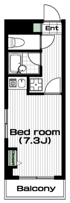 二子玉川駅の賃貸 65,000円 間取り図