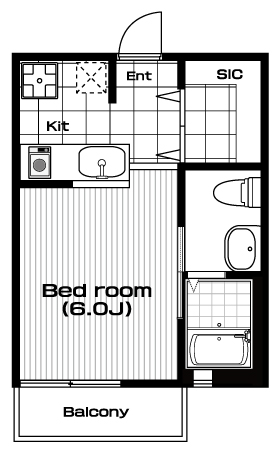 生田駅の賃貸 69,000円 間取り図