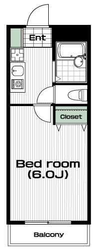 国分寺駅の賃貸 54,000円 間取り図