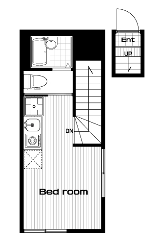 江古田駅の賃貸 72,000円 間取り図