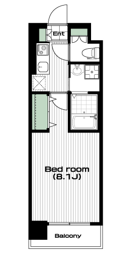 若葉駅の賃貸 55,000円 間取り図