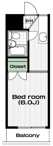 大岡山駅の賃貸 70,000円 間取り図