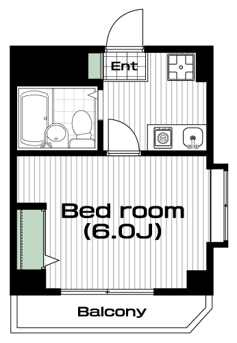 早稲田駅の賃貸 81,000円 間取り図