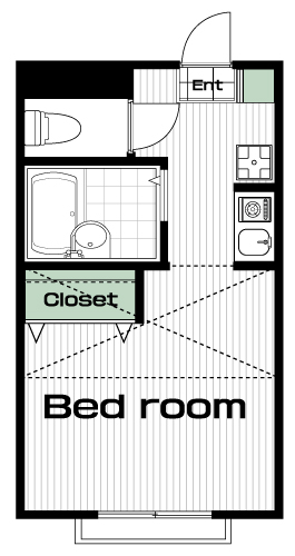 三鷹駅の賃貸 64,000円 間取り図
