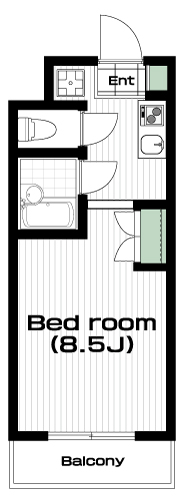 花小金井駅の賃貸 53,000円 間取り図