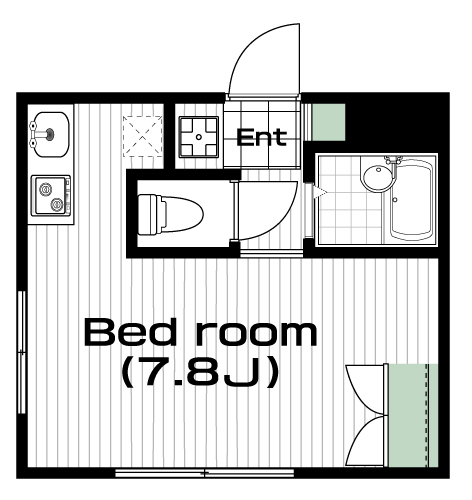 早稲田駅の賃貸 75,000円 間取り図