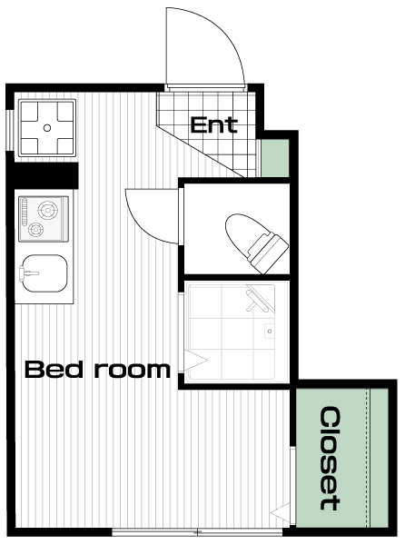 中野駅の賃貸 67,500円 間取り図