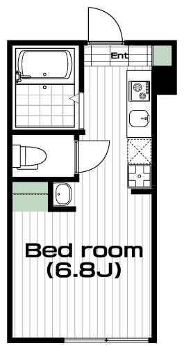 元住吉駅の賃貸 69,000円 間取り図