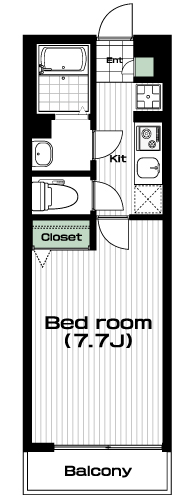 日吉駅の賃貸 79,000円 間取り図