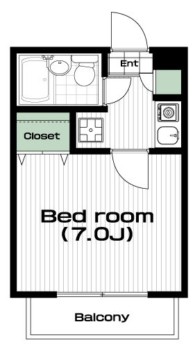 八幡山駅の賃貸 51,000円 間取り図