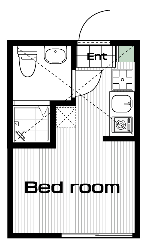 上石神井駅の賃貸 56,000円 間取り図
