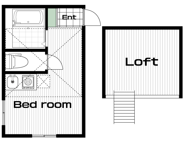 白楽駅の賃貸 52,000円 間取り図