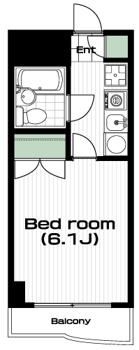 八幡山駅の賃貸 55,000円 間取り図