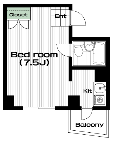 市が尾駅の賃貸 53,000円 間取り図