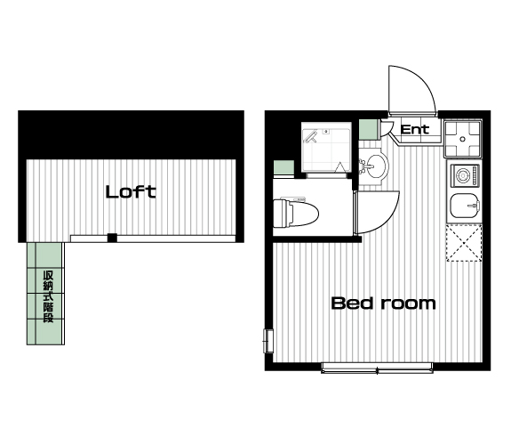ときわ台駅の賃貸 58,000円 間取り図