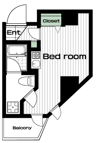 高田馬場駅の賃貸 88,000円 間取り図