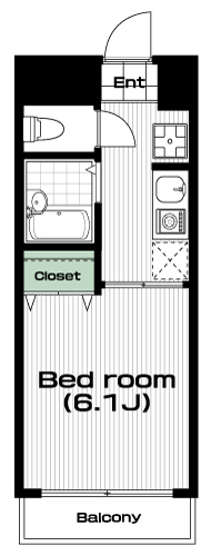調布駅の賃貸 70,000円 間取り図