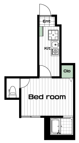和田町駅の賃貸 56,000円 間取り図