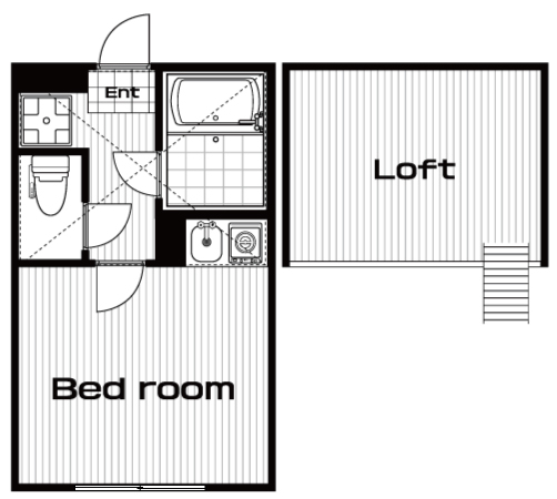 梶が谷駅の賃貸 55,000円 間取り図