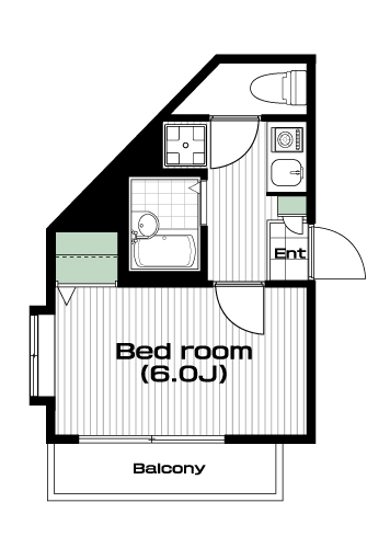 所沢駅の賃貸 59,000円 間取り図