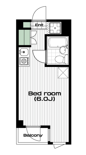十条駅の賃貸 58,000円 間取り図