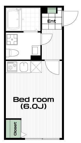 吉祥寺駅の賃貸 73,000円 間取り図