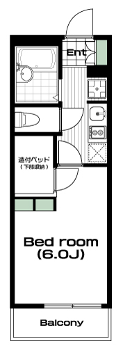 八王子駅の賃貸 59,000円 間取り図