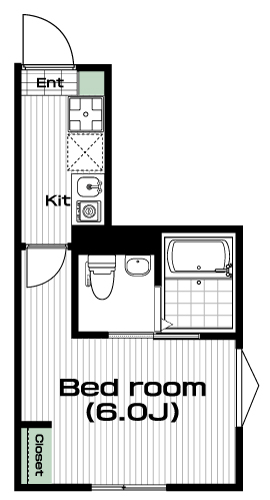 溝の口駅の賃貸 74,000円 間取り図