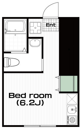一橋学園駅の賃貸 59,000円 間取り図
