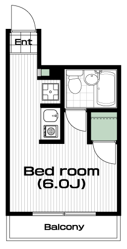 京王堀之内駅の賃貸 28,000円 間取り図