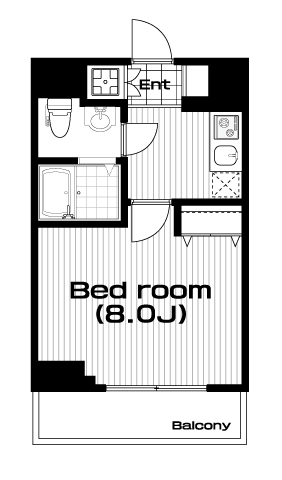 金町駅の賃貸 80,000円 間取り図