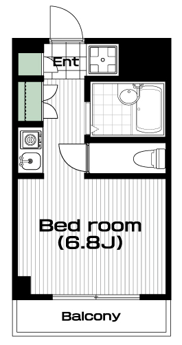 吉祥寺駅の賃貸 68,000円 間取り図
