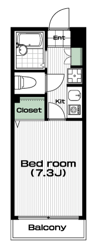 武蔵新城駅の賃貸 63,000円 間取り図