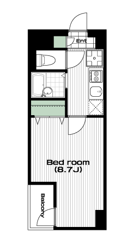 東十条駅の賃貸 74,000円 間取り図