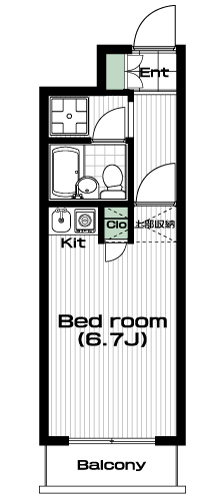 大井町駅の賃貸 75,000円 間取り図