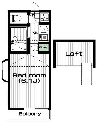 岸根公園駅の賃貸 55,000円 間取り図
