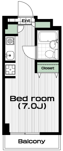 鷺沼駅の賃貸 48,000円 間取り図