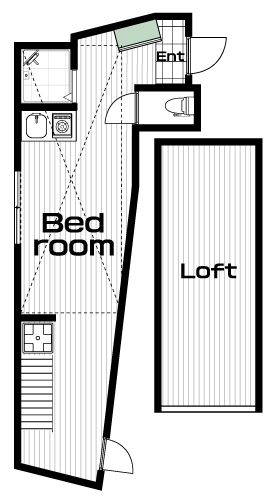 大岡山駅の賃貸 68,000円 間取り図