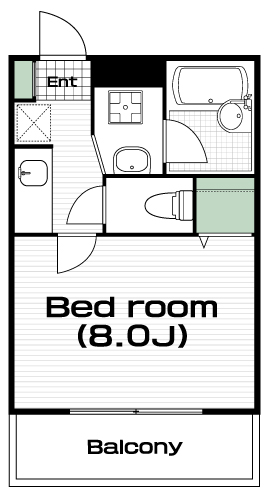 高幡不動駅の賃貸 50,000円 間取り図