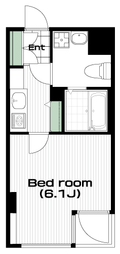 下落合駅の賃貸 78,000円 間取り図