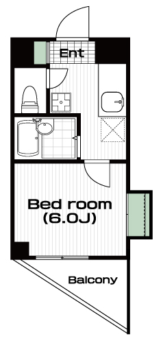 三鷹駅の賃貸 56,000円 間取り図