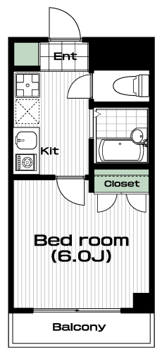 田町駅の賃貸 90,000円 間取り図