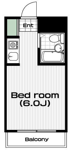 高田馬場駅の賃貸 65,000円 間取り図